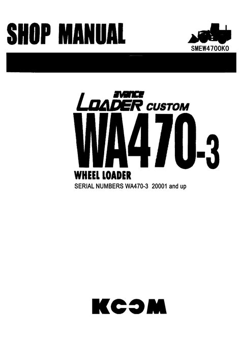 Komatsu wa470 3 wheel loader service repair workshop manual sn 20001 and up. - Datenbanksysteme und dateisysteme als alternativen der datenorganisation kommerzieller anwendungen.